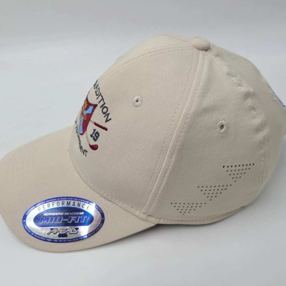 The‎ Tradition Golf Tournament Hat Adjustable Ahead Beige 2019 Crest Logo Men